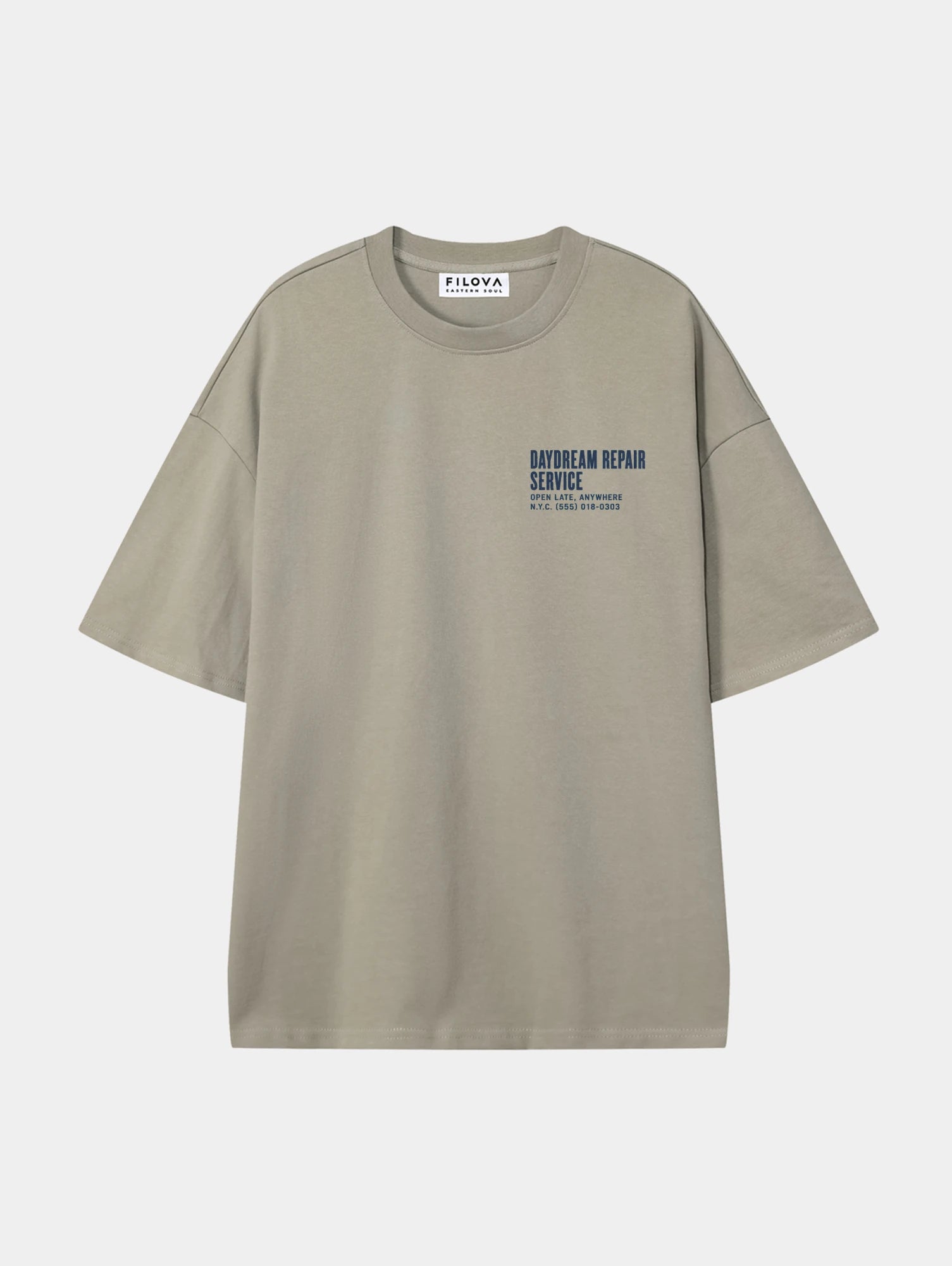 Daydream Repair Service Dark Apricot graphic T-shirt, front view