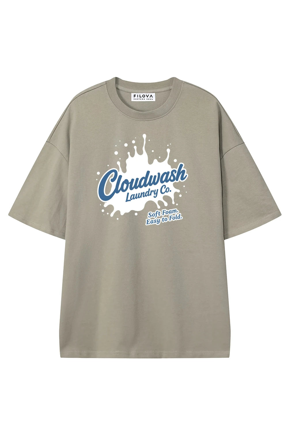 Cloudwash Laundry Co Dark Apricot graphic T-shirt, front view