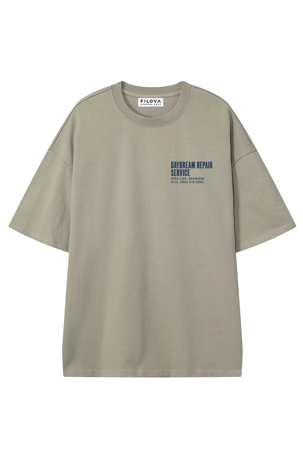 Daydream Repair Service Dark Apricot graphic T-shirt, front view