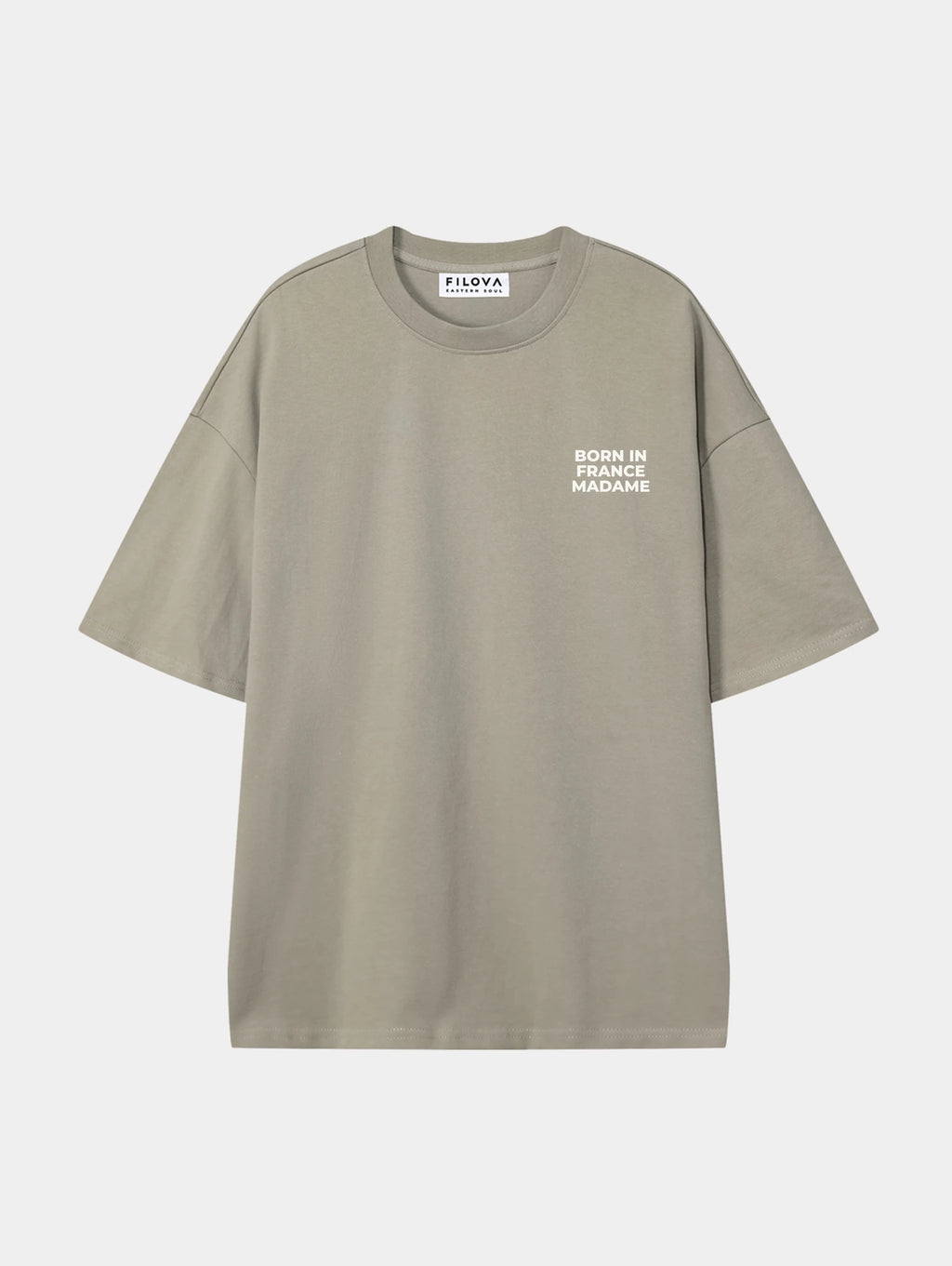 Born In France Madame Dark Apricot graphic T-shirt, front view
