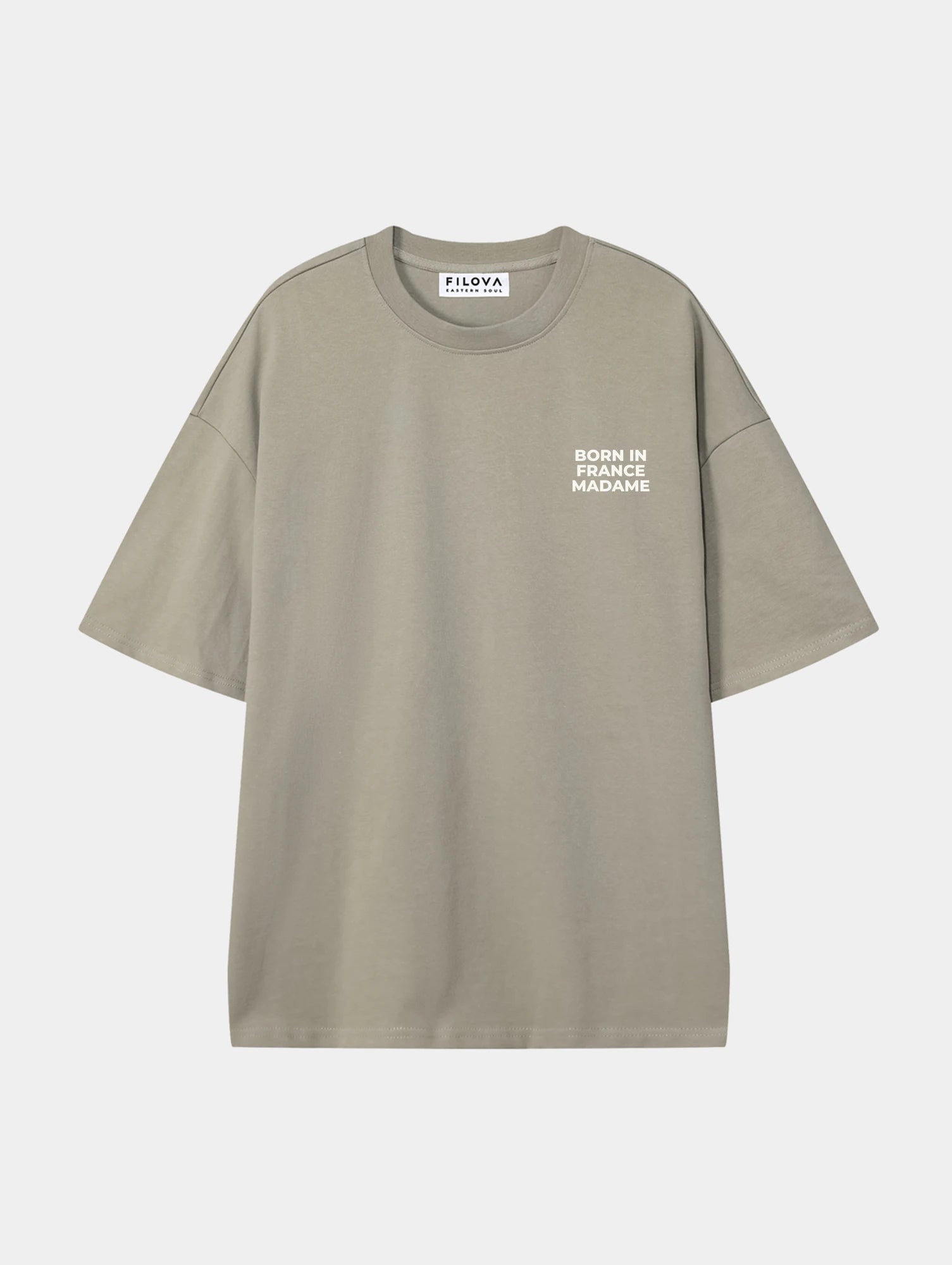 Born In France Madame Dark Apricot graphic T-shirt, front view