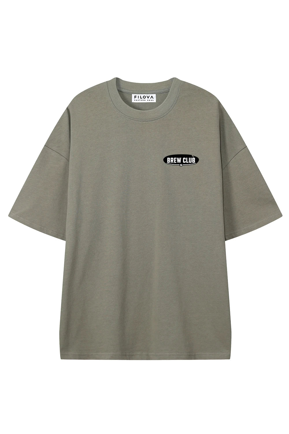 Night Shift Brew Club Dark Gray graphic T-shirt, front view