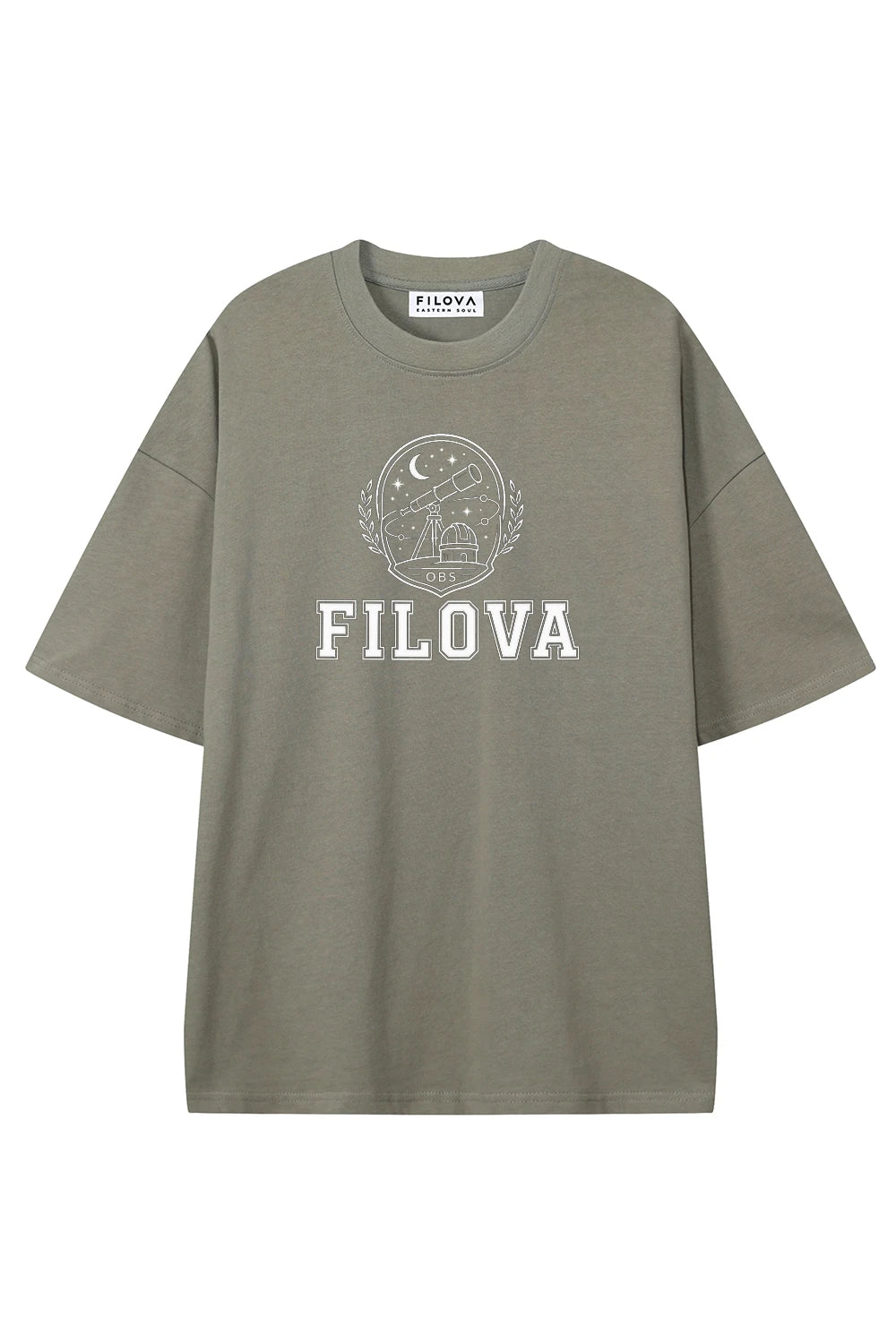 Filova Observatory Club Dark Gray graphic T-shirt, front view