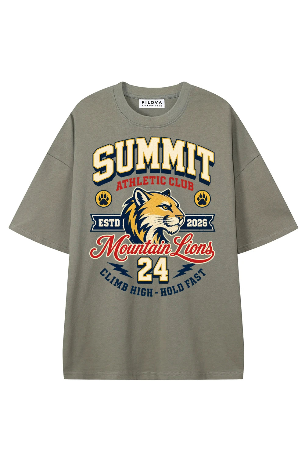 Summit Athletic Club Dark Gray graphic T-shirt, front view