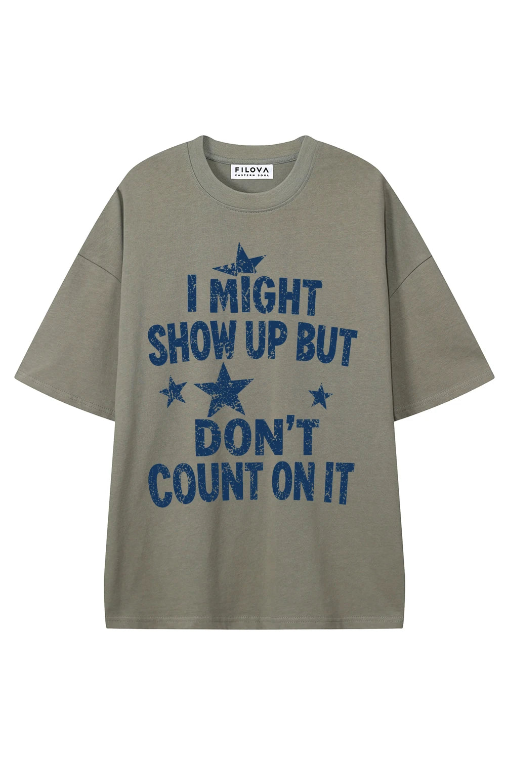 Don't Count On It Dark Gray graphic T-shirt, front view