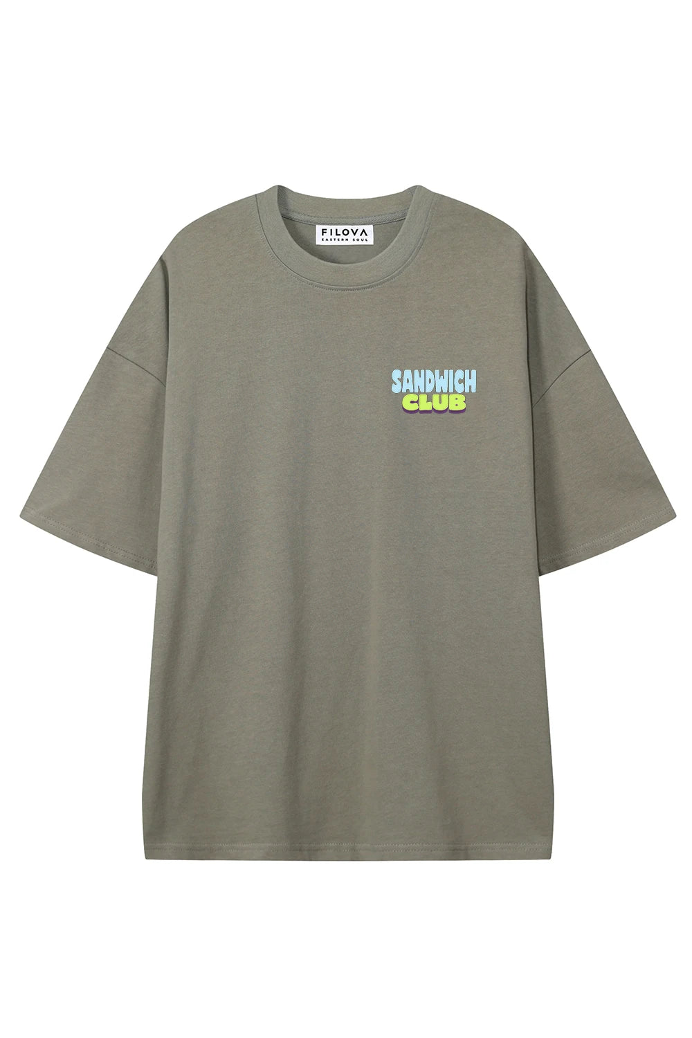 After Hours Sandwich Club Dark Gray graphic T-shirt, front view