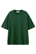 Open Late Book Market Dark Green graphic T-shirt, front view