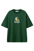 Moon Repair Dark Green graphic T-shirt, front view