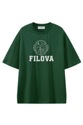 Filova Observatory Club Dark Green graphic T-shirt, front view
