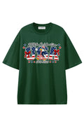 Patriot Parade USA Dark Green graphic T-shirt, front view