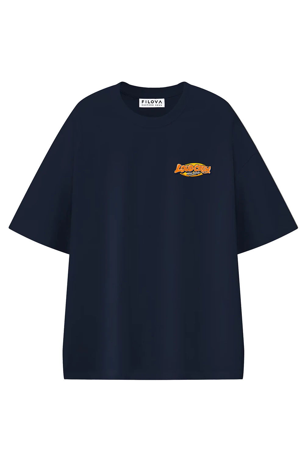 Loud Crew Navy Blue graphic T-shirt, front view