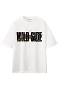 Wild Side Streetwear White graphic T-shirt, front view