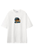 Pocket Orbit White graphic T-shirt, front view