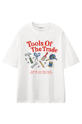 Tools Of The Trade White graphic T-shirt, front view