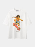 Skate Goods White graphic T-shirt, front view