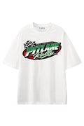 Pitlane Rally White graphic T-shirt, front view