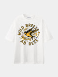 A Gritty Street White graphic T-shirt, front view