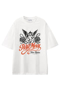Wild Mercy White graphic T-shirt, front view