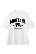 Montana Big Sky White graphic T-shirt, front view