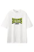 Rivets Crew White graphic T-shirt, front view