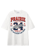 Prairie Athletic White graphic T-shirt, front view
