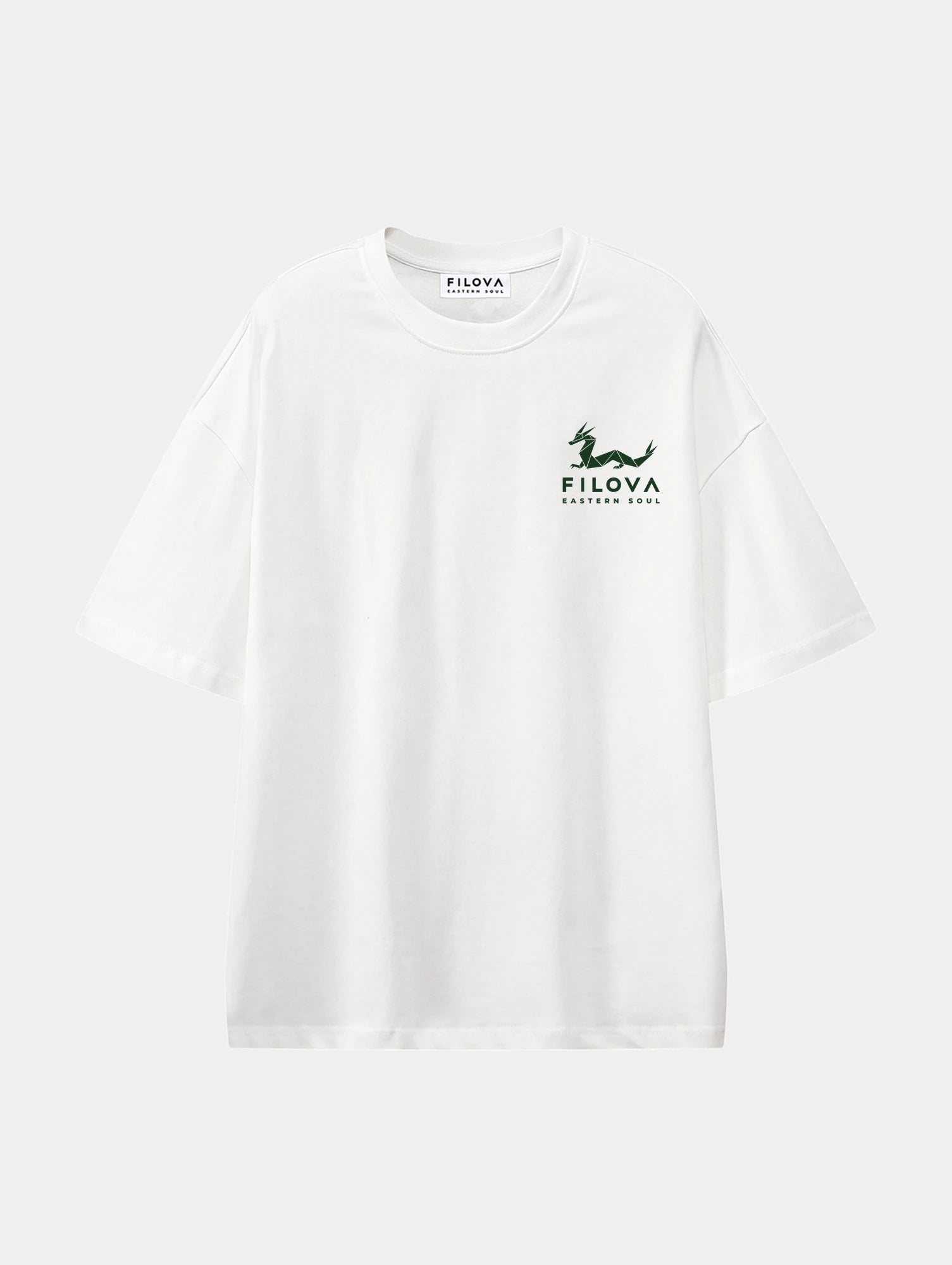 Filova Eastern Soul Basic White graphic T-shirt, front view