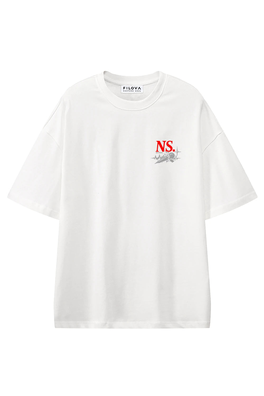 No Static White graphic T-shirt, front view