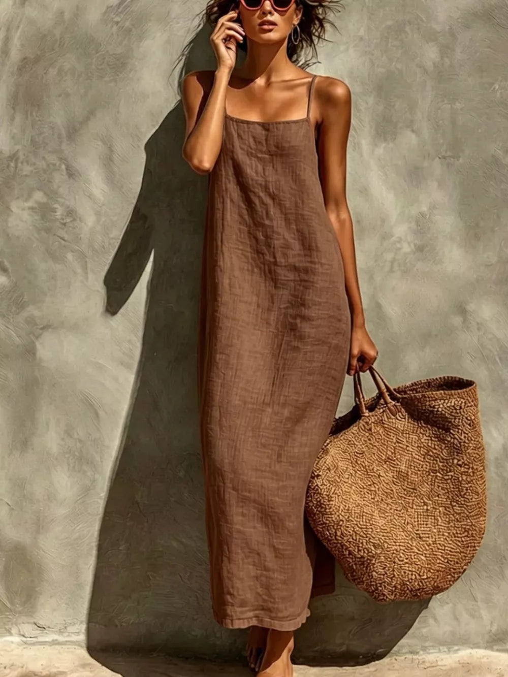 Relaxed Sleeveless Casual Maxi Dress – view 7